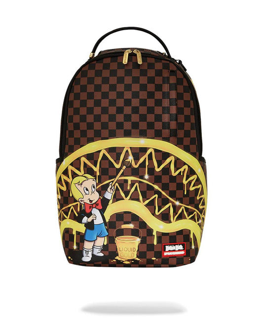 Sprayground Essential | RICHIE RICH PAINT THE SHARK GOLD BACKPACK
