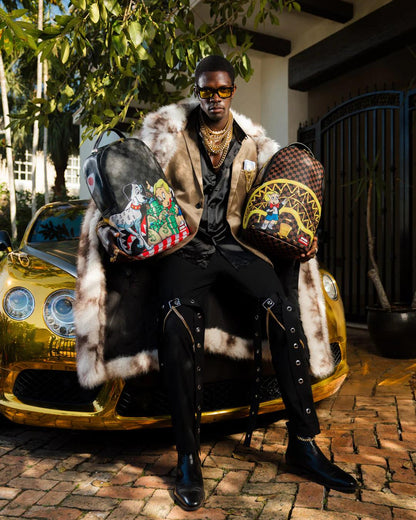 Sprayground Essential | RICHIE RICH PAINT THE SHARK GOLD BACKPACK