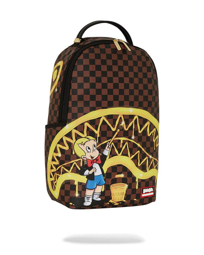 Sprayground Essential | RICHIE RICH PAINT THE SHARK GOLD BACKPACK