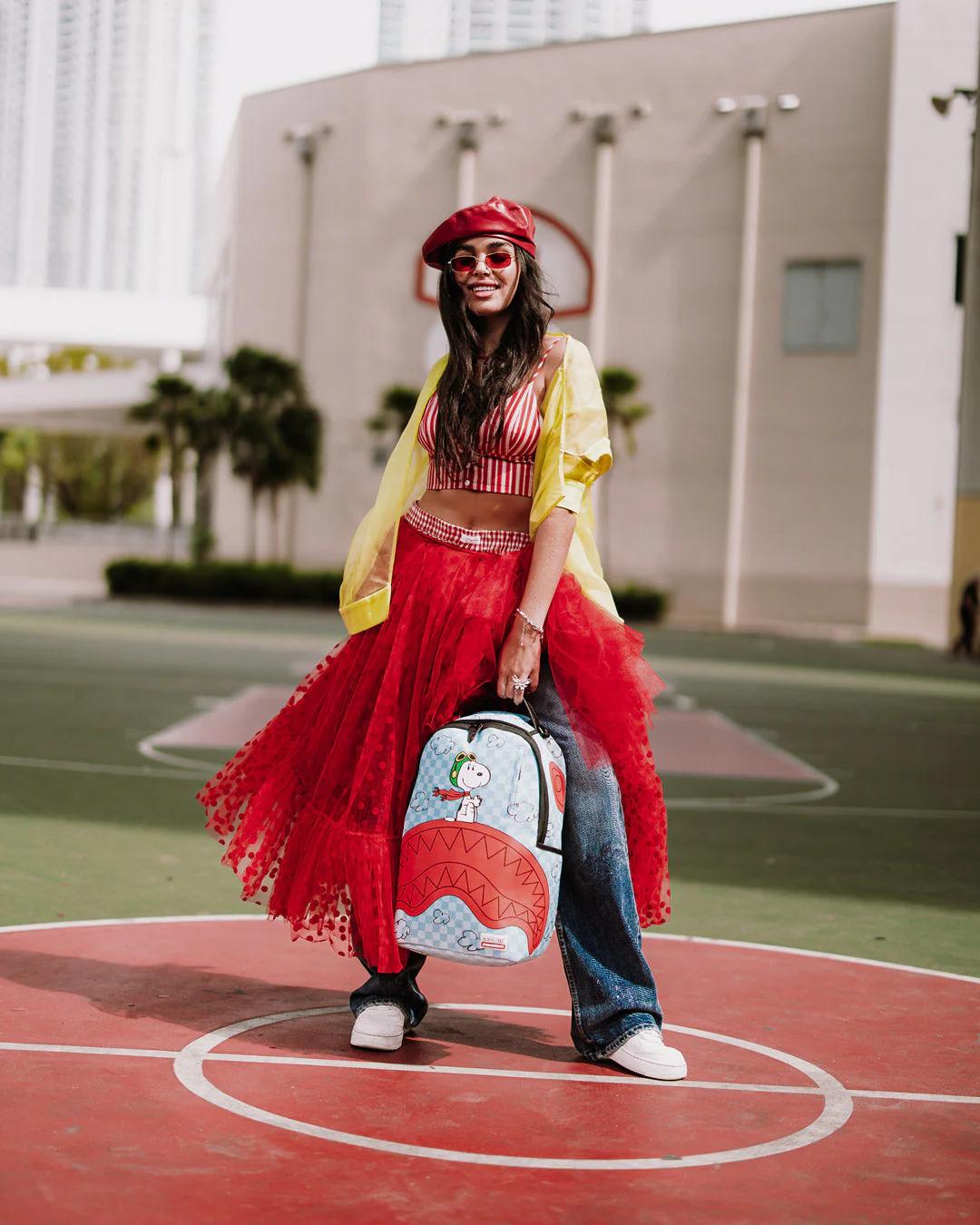 Sprayground Signature | SNOOPY PILOT SHARK DLXSV BACKPACK