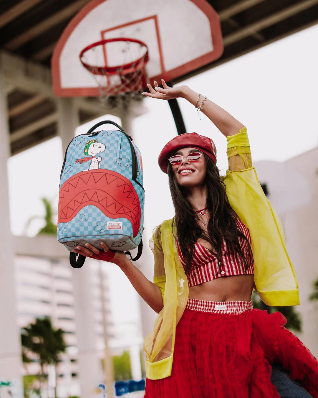 Sprayground Signature | SNOOPY PILOT SHARK DLXSV BACKPACK