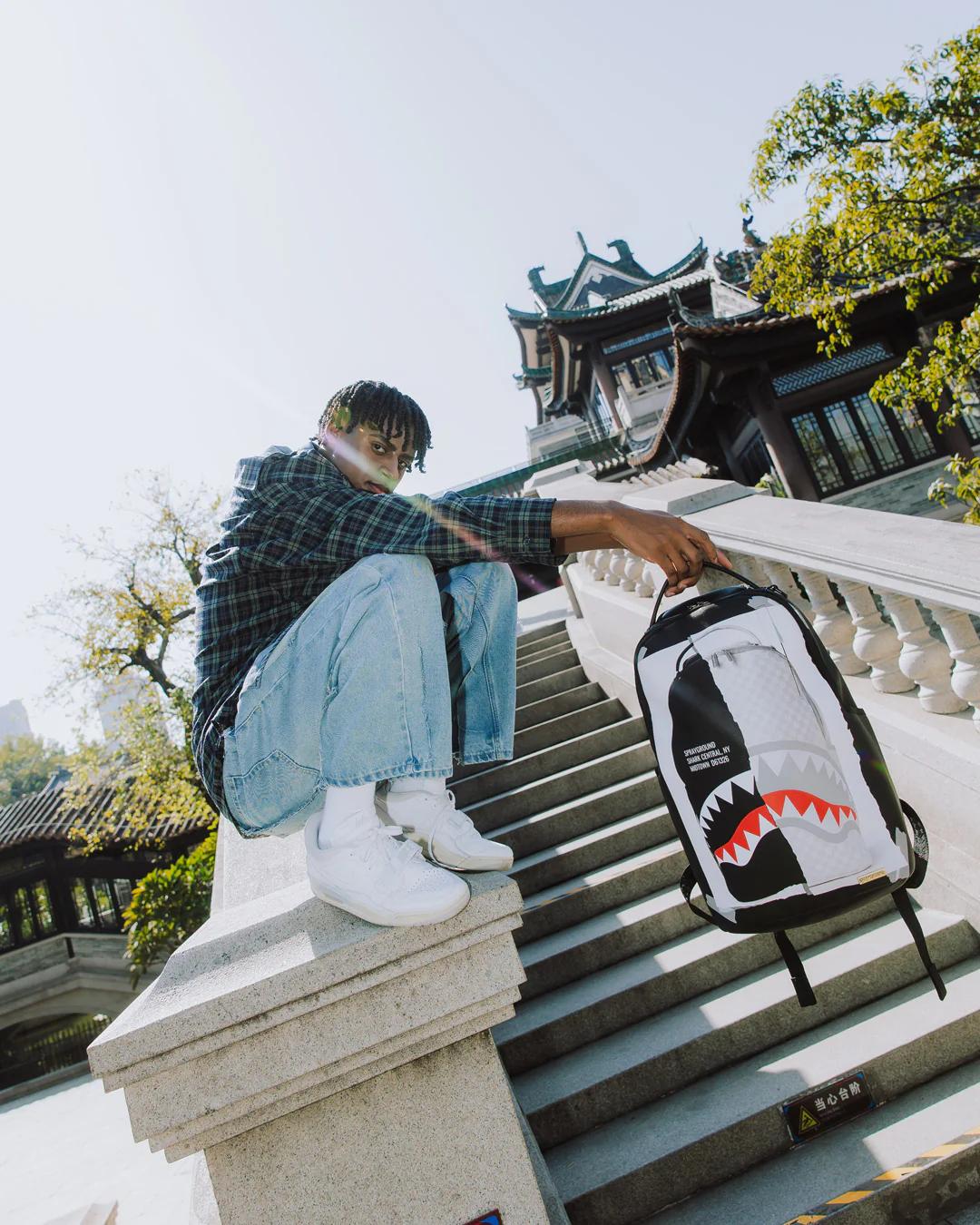 Sprayground Best Seller | BAG ON BAG OPTICAL ILLUSION SHARKS IN PARIS BACKPACK