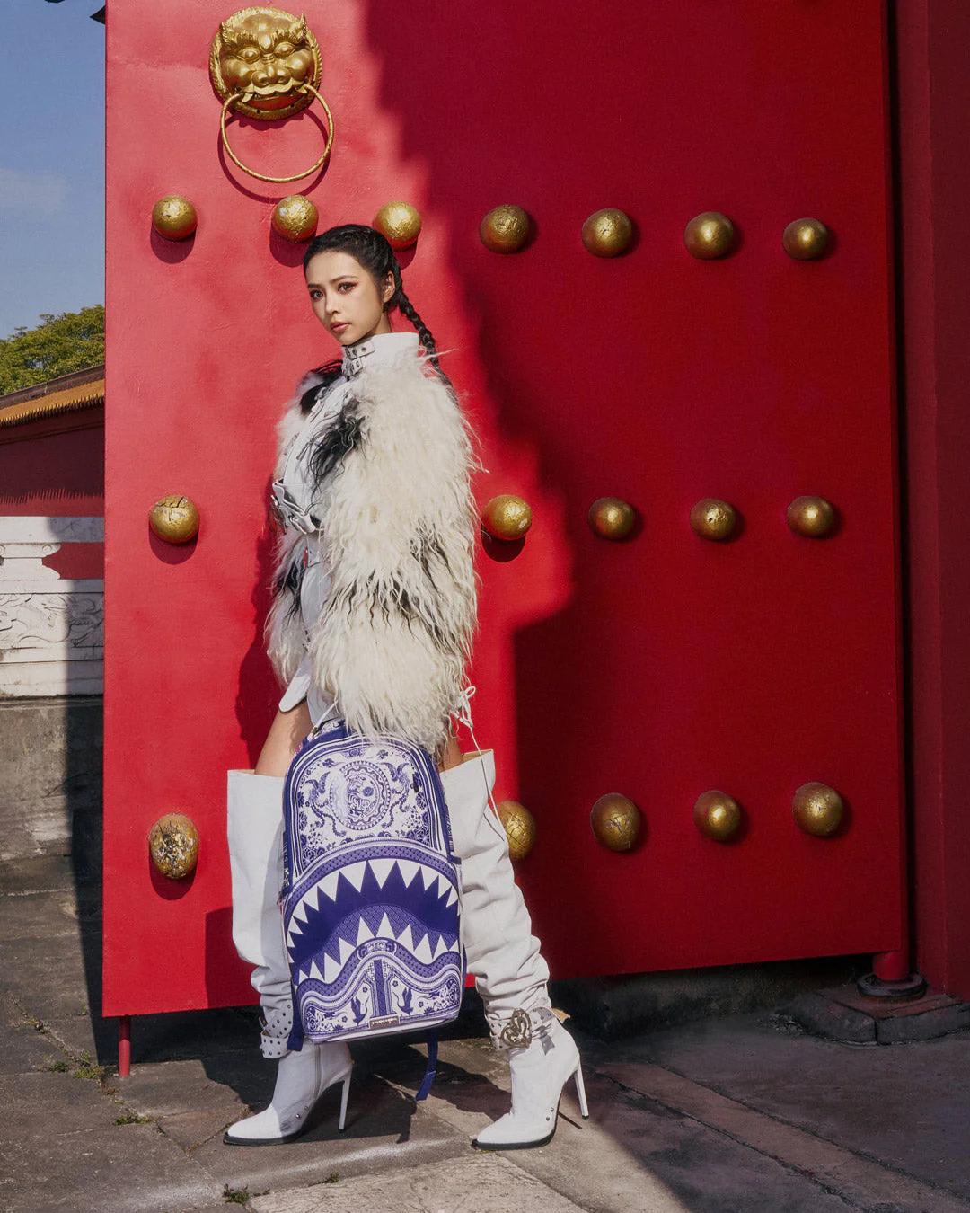 Sprayground Essential | PORCELAIN TIGER PHOENIX SHARK BACKPACK