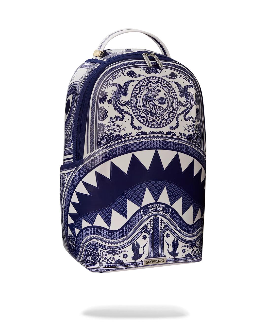 Sprayground Essential | PORCELAIN TIGER PHOENIX SHARK BACKPACK