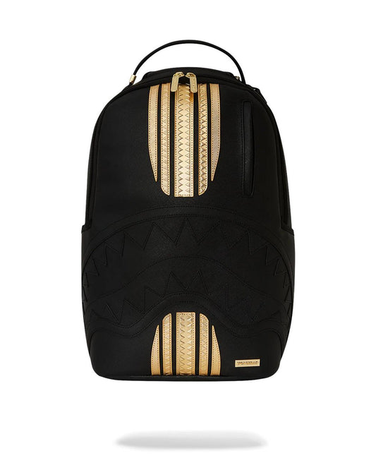 Sprayground Premium | GOLD AND BLACK RACING STRIPES BACKPACK