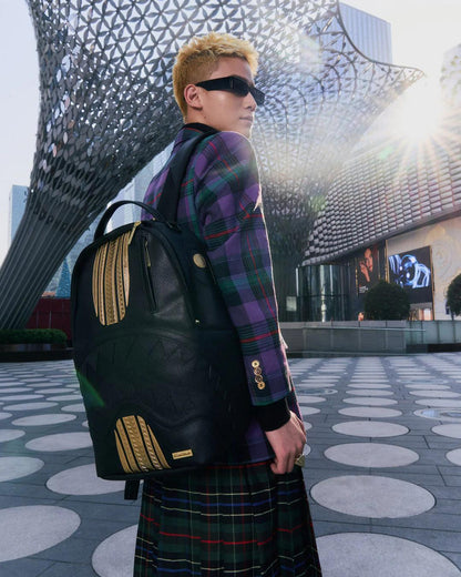 Sprayground Premium | GOLD AND BLACK RACING STRIPES BACKPACK