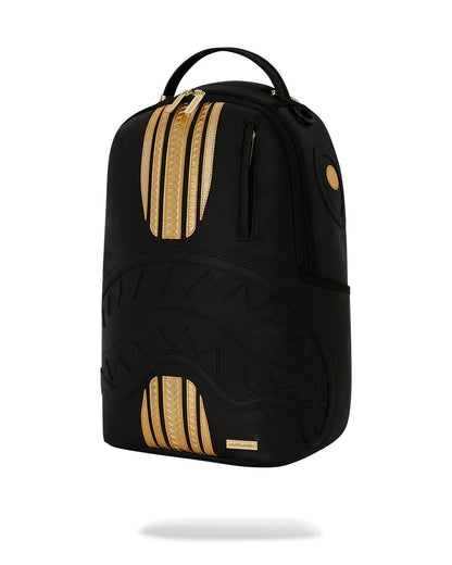 Sprayground Premium | GOLD AND BLACK RACING STRIPES BACKPACK