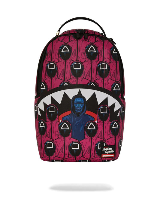 Sprayground Signature | SQUID GAME COLLAB FRONT MAN & PINK GUARD SHARKS BACKPACK
