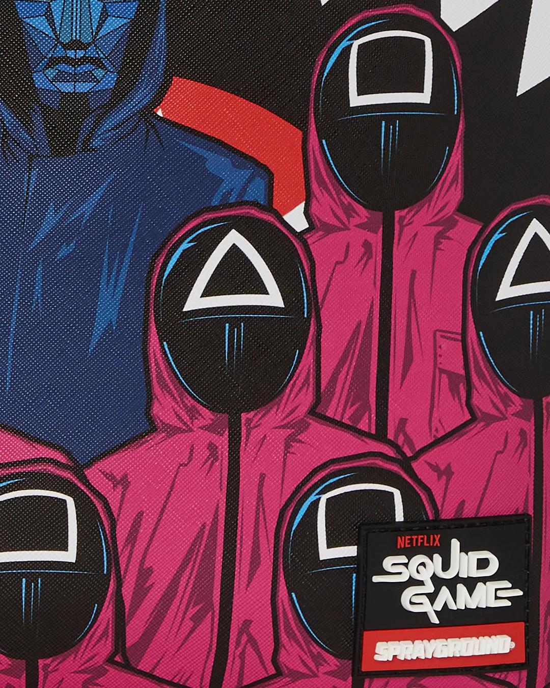 Sprayground Signature | SQUID GAME COLLAB FRONT MAN & PINK GUARD SHARKS BACKPACK