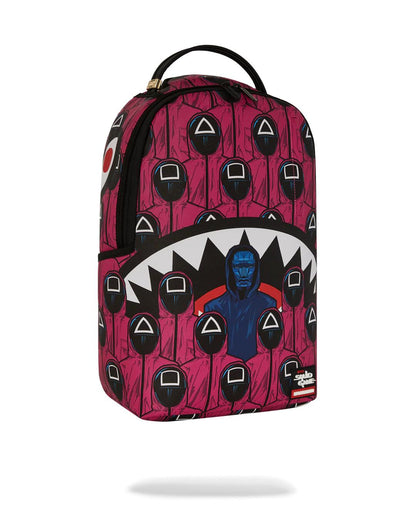 Sprayground Signature | SQUID GAME COLLAB FRONT MAN & PINK GUARD SHARKS BACKPACK