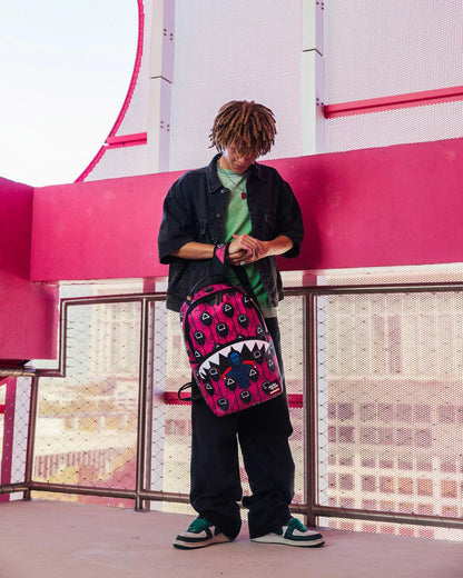Sprayground Signature | SQUID GAME COLLAB FRONT MAN & PINK GUARD SHARKS BACKPACK