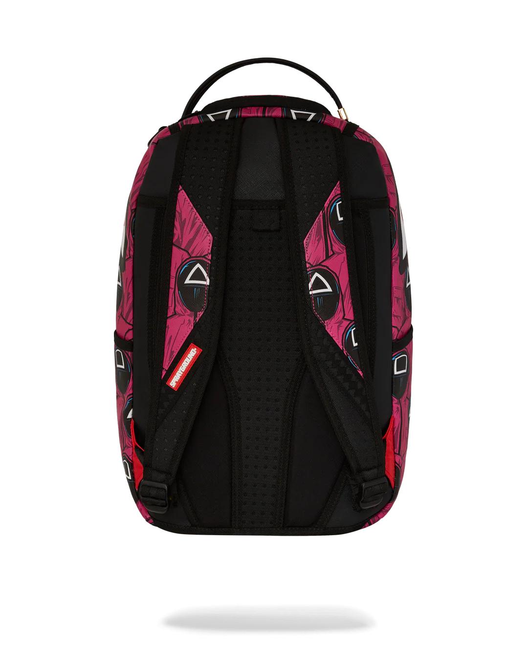 Sprayground Signature | SQUID GAME COLLAB FRONT MAN & PINK GUARD SHARKS BACKPACK