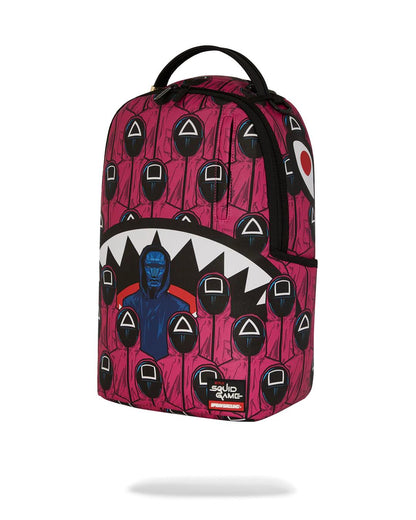 Sprayground Signature | SQUID GAME COLLAB FRONT MAN & PINK GUARD SHARKS BACKPACK