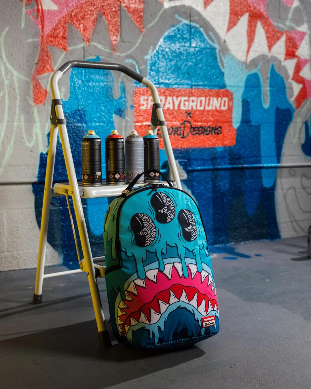 Sprayground Premium | JORGE RODRIGUEZ THE ARTIST COLLAB DRIPS SHARKS BACKPACK
