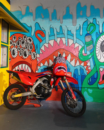 Sprayground New | JORGE RODRIGUEZ THE ARTIST COLLAB BLINKY SHARK BACKPACK