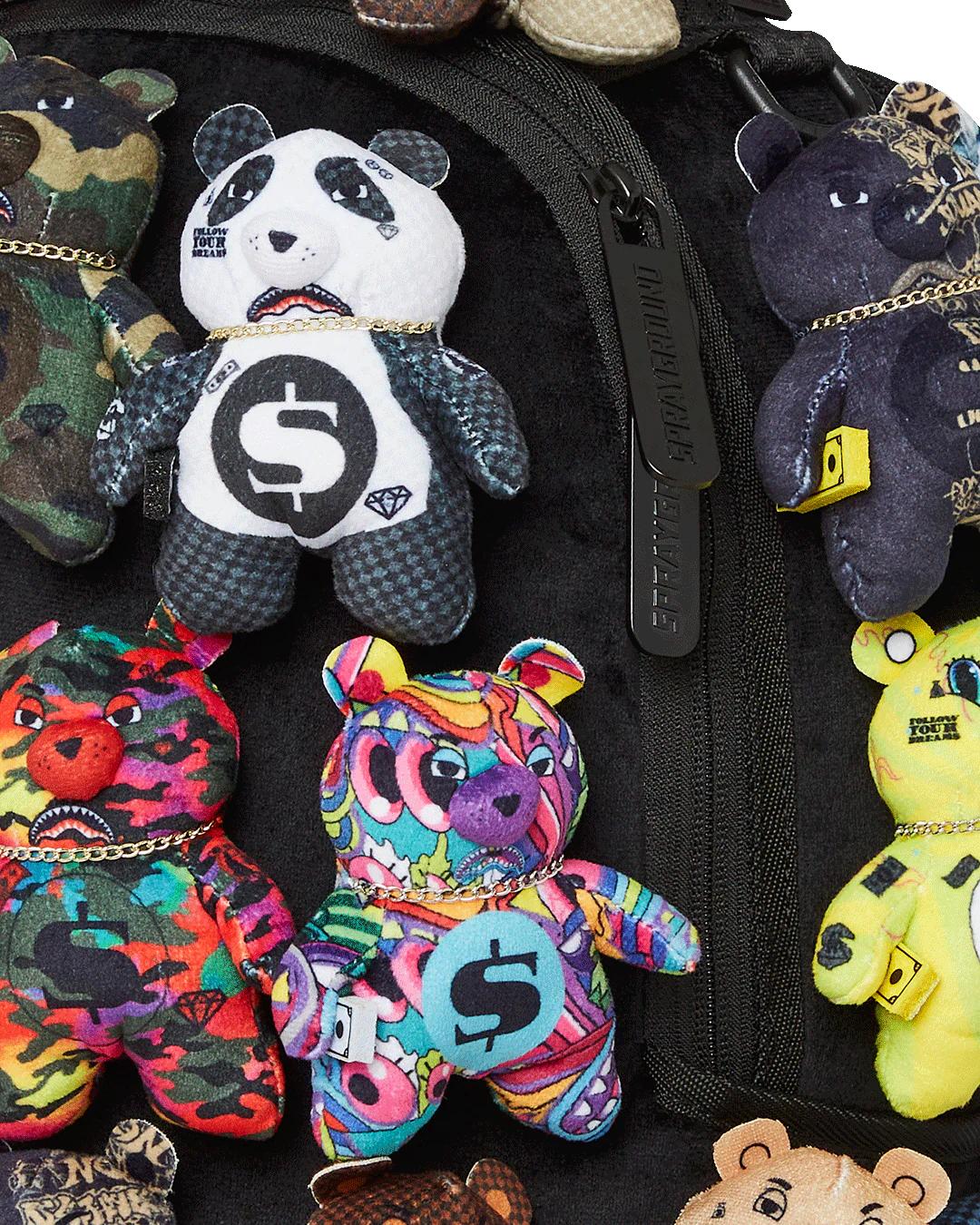 Sprayground Best Seller | PACK OF BEARS REAL PLUSH BEARS RUNWAY PIECE BACKPACK - SUPER EXCLUSIVE